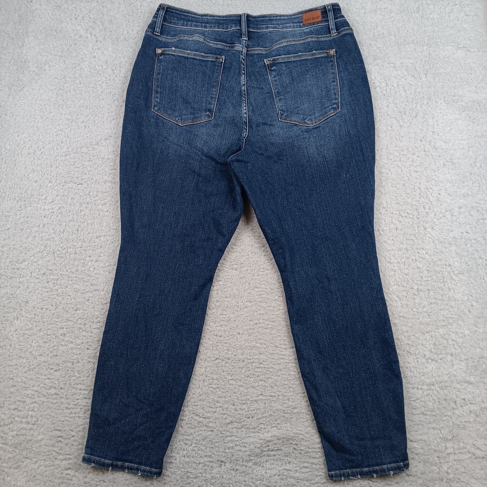 Judy Blue Jean Boyfriend Fit Women 18W Dark Wash Stretch JB82368DK-CO-PL - Picture 2 of 10
